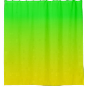 Green and yellow neon gradient shower curtain
