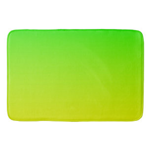 Green and yellow neon gradient wrapping paper bath mat