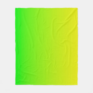 Green and yellow neon gradient wrapping paper fleece blanket