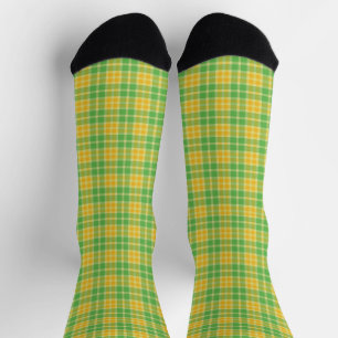 Green and Yellow Plaid Socks