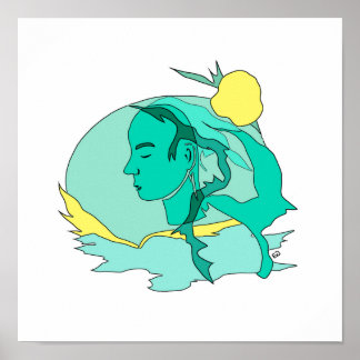 green and yellow poster