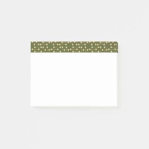 Green and Yellow Retro Pattern Post-it® Notes