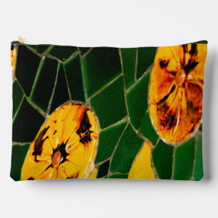 Green and Yellow Spanish Mosaic Accessory Pouch