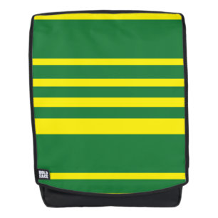 Green and yellow stripes backpack