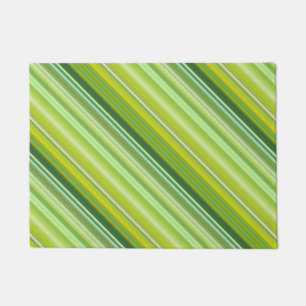 Green and Yellow stripes Doormat
