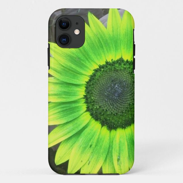 Green and Yellow Sunflower iPhone 5 Case (Back)