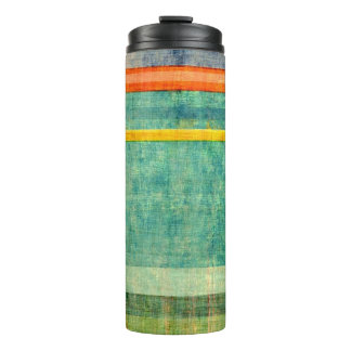 GREEN AND YELLOW THERMAL TUMBLER