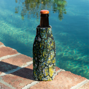 Green and Yellow Tree Abstract Bottle Cooler