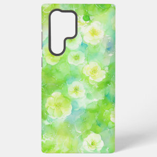 Green and Yellow Watercolor Floral Phone Case