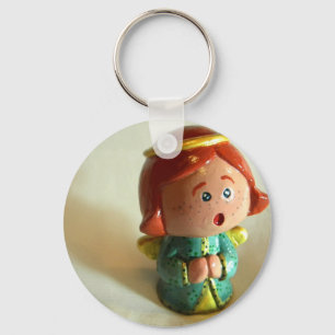 Green Angel V Key Ring