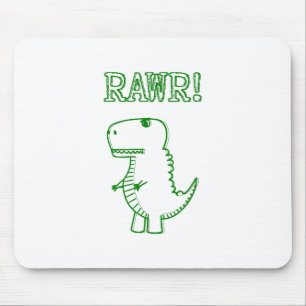 green angry dinno mouse mat