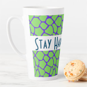 Green Animal print Personalised Latte Mug