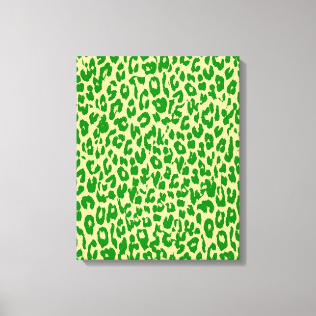 Green Animal Print Skin Of Leopard - Fine Art (Front)