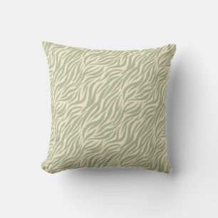 Green Animal Print Tiger Cushion