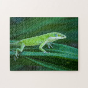Green Anole Lizard Jigsaw Puzzle