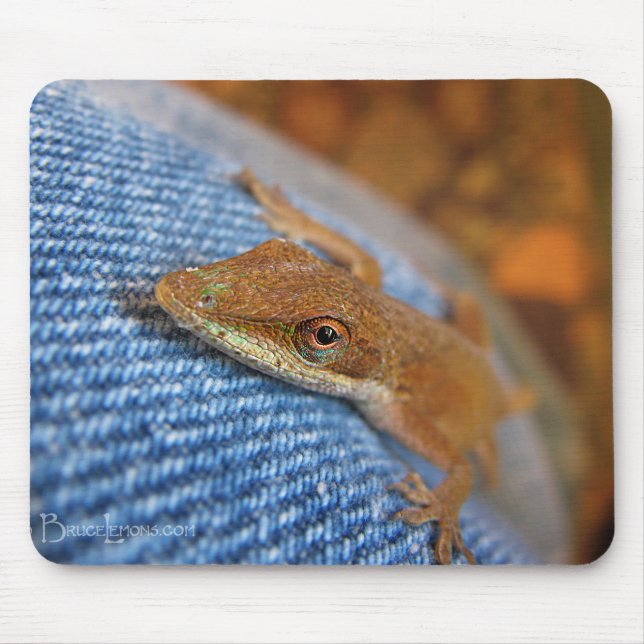 Green Anole Lizard Mouse Mat (Front)