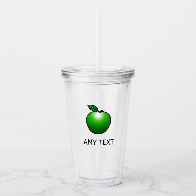 Green Apple Acrylic Tumbler (Front)