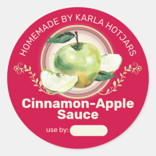 Green apple applesauce pie fruit canning labels