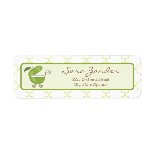 Green Apple Baby Carriage Address Label