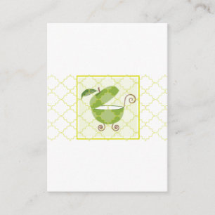 Green Apple Baby Carriage    Bring a Book Enclosure Card