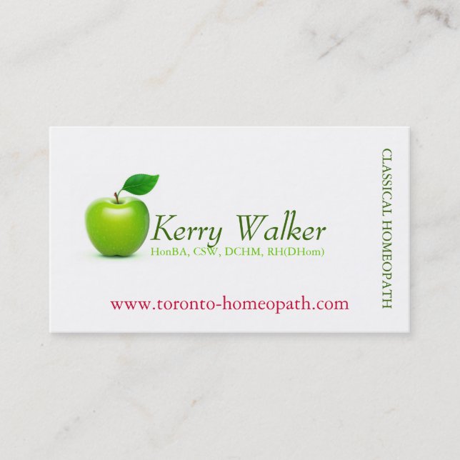 Green Apple Business Card (Front)