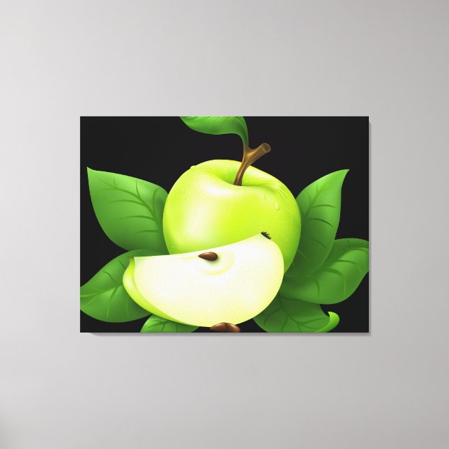 Green Apple Canvas Print (Front)