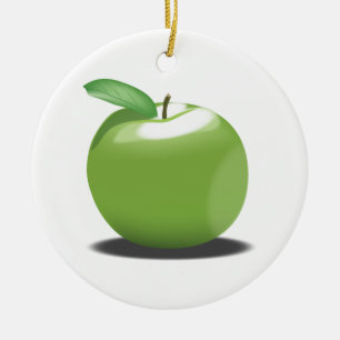 Green Apple Ceramic Tree Decoration