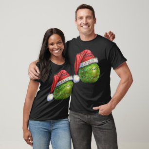 Green Apple Christmas Tree Lights Xmas Fruit Green T-Shirt