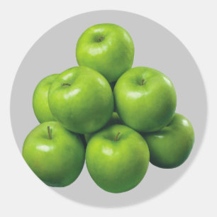 Green Apple Classic Round Sticker