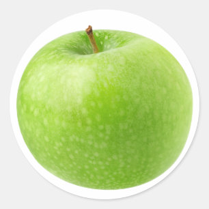 Green apple classic round sticker