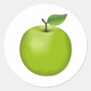 Green Apple  Classic Round Sticker