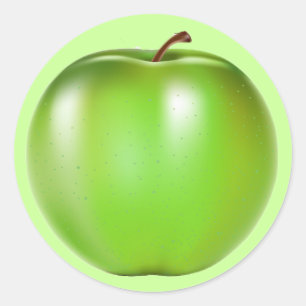 GREEN APPLE CLASSIC ROUND STICKER