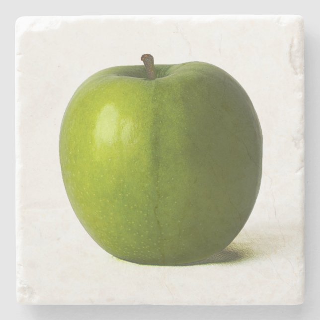Green Apple coastercna Stone Coaster (Front)