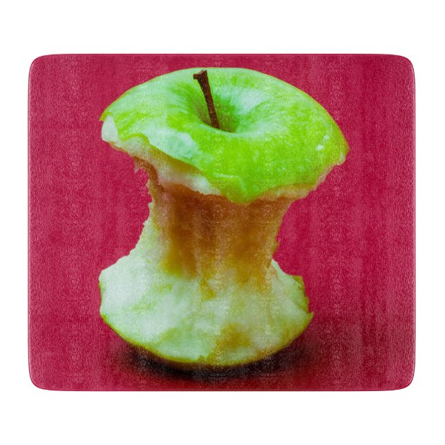 Green apple core cutting board (Front)