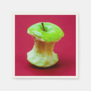 Green apple core napkin