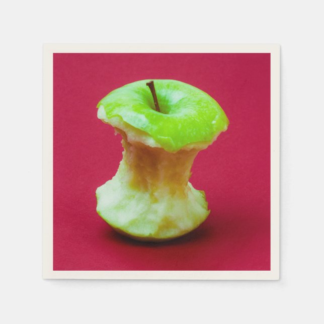 Green apple core napkin (Front)