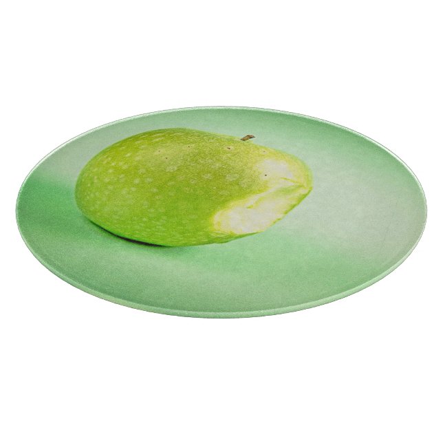 "Green Apple" Cute Photo. Buy Now Cutting Board (Corner)