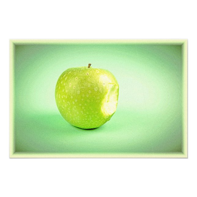 "Green Apple" Cute Photo. Buy Now Photo Print (Front)