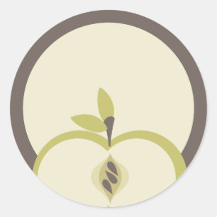 green apple from my kitchen baking gift sticker