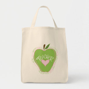 Green Apple & Heart Alphabet Teacher Bag
