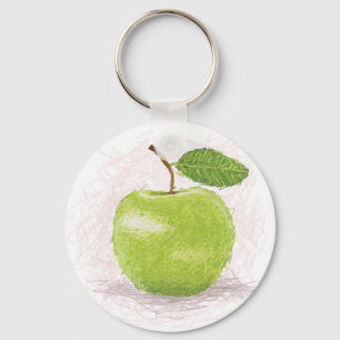 green apple key ring
