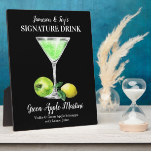Green Apple Martini • PERSONALIZE this Drink Plaque