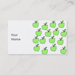 Green Apple Pattern. Business Card