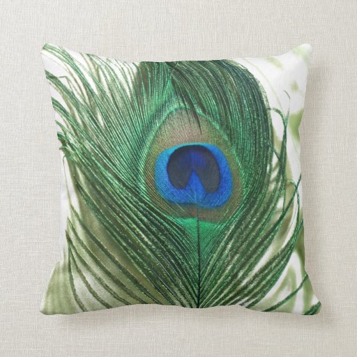 Image of Green Apple Peacock Sill Life Cushion