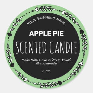 Green Apple Pie Scented Product Labels
