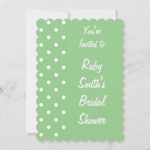 Green Apple Polka Dot Invitation Template
