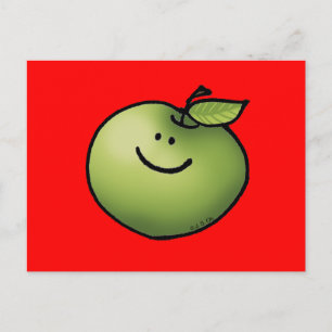 Green apple postcard