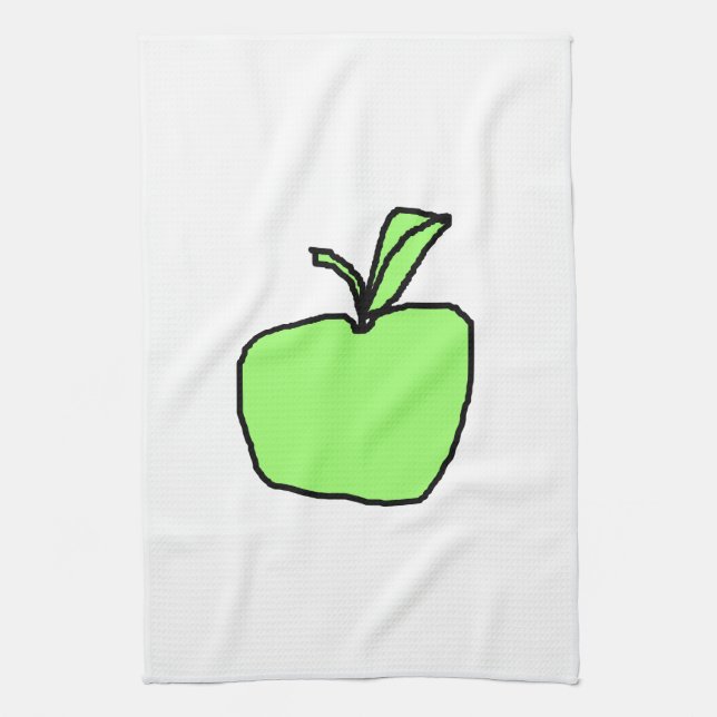 Green Apple. Tea Towel (Vertical)