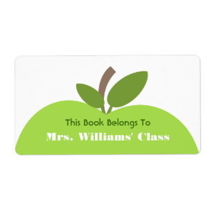 Green Apple Teacher Bookplate For Classroom