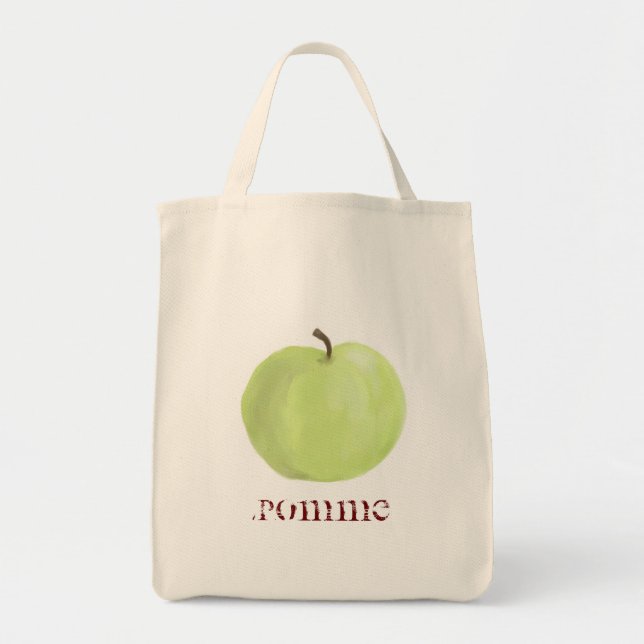 Green Apple Tote Bag (Front)